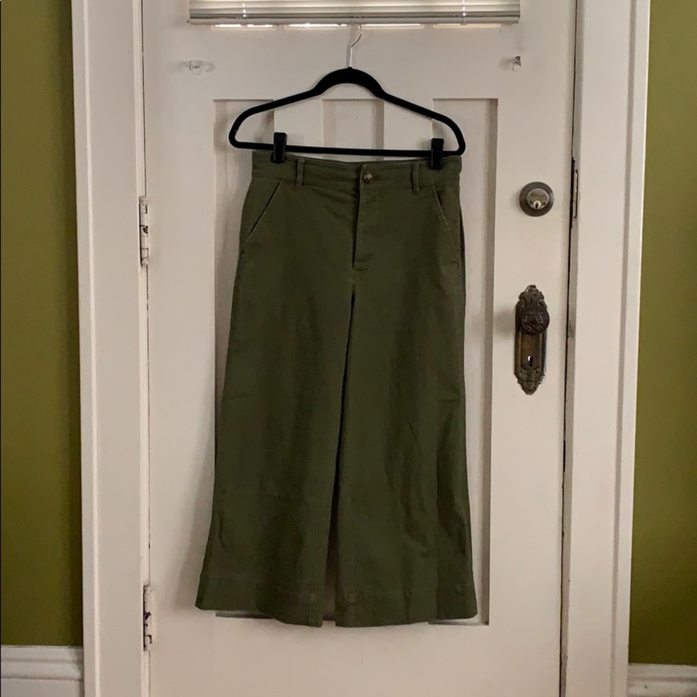 Madewell Emmett button-fly wide leg crop